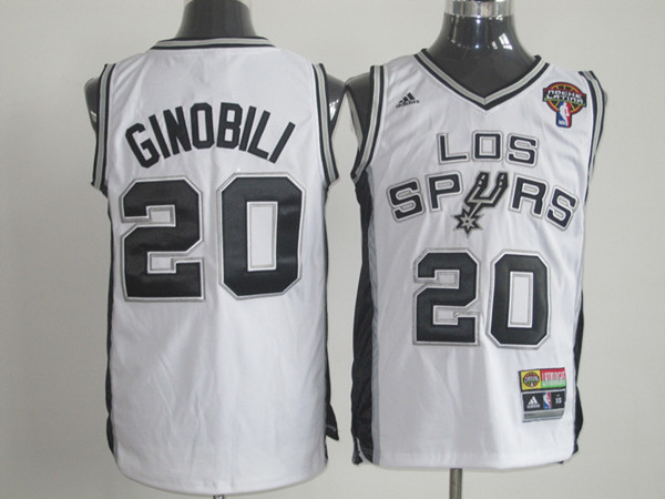  NBA San Antonio Spurs 20 Manu Ginobili Swingman Home White LOS Latin Nights Jersey